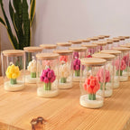Tulip Bloom Glass Candle (Buy 1 Get 1 Free)