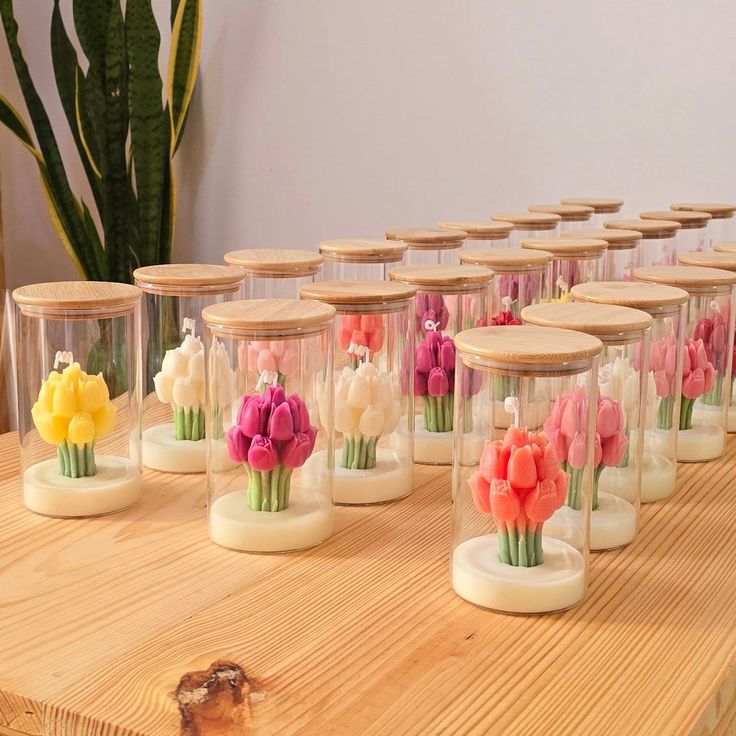 Tulip Bloom Glass Candle (Buy 1 Get 1 Free)