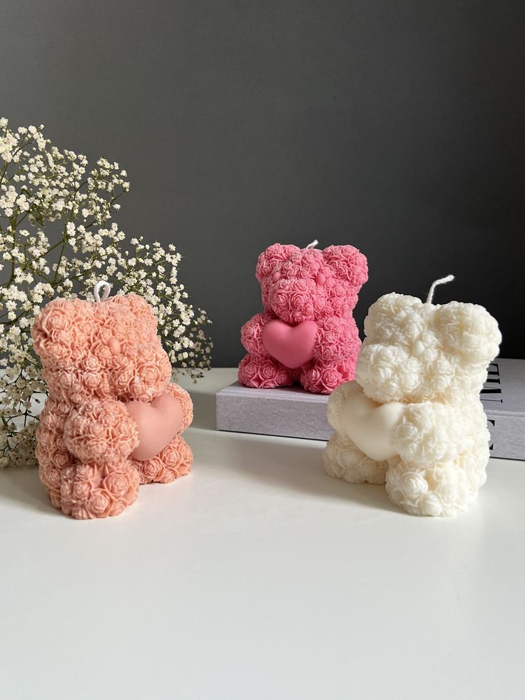 Rosie Bear – Floral Teddy Scented Candle