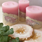 Blush Quartz Glow Candle Set