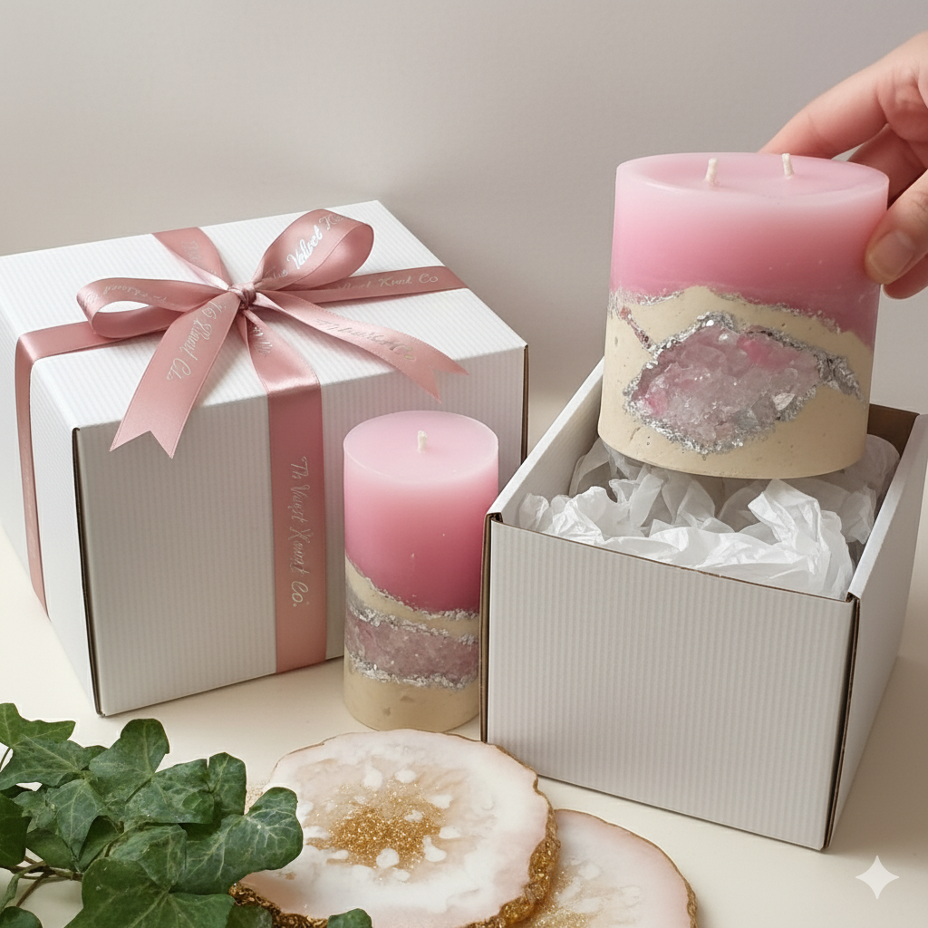 Blush Quartz Glow Candle Set