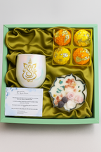 Festive Ganesh Chaturthi Gift Hamper – Luxe Candle & Ladoo Set (Random Color as Per availability)