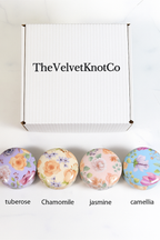 Floral Tin Candle Gift Set – Tuberose, Chamomile, Jasmine & Camellia