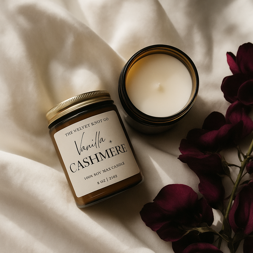 Vanilla & Cashmere – Luxury Scented Candles (Set of 2)