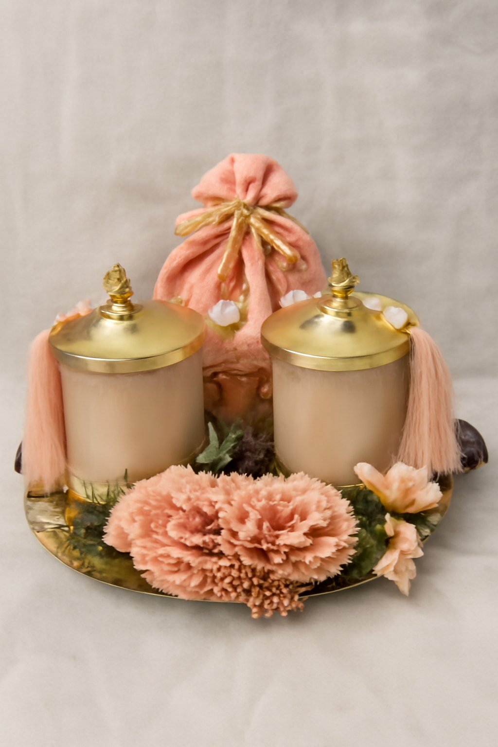 Customizable Return Gift Hampers – Elegant Gift Set with Gourmet Candies, Dry Fruits, and Potli