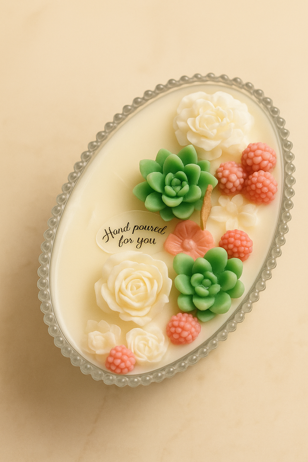 Botanical Bloom Candle – Hand-Poured Elegance in a Reusable Glass Jar (Buy 1 Get 1 Free)