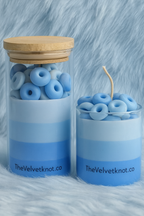 Azure Bloom Layered Candle Set (2)