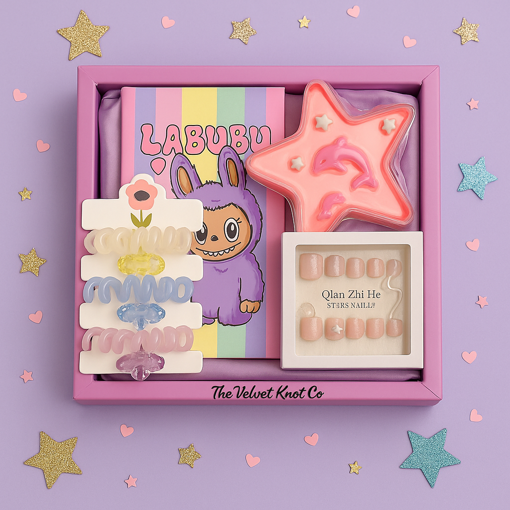 Cute Girl’s Glam Hamper – Pastel Self-Care &amp; Accessories Box
