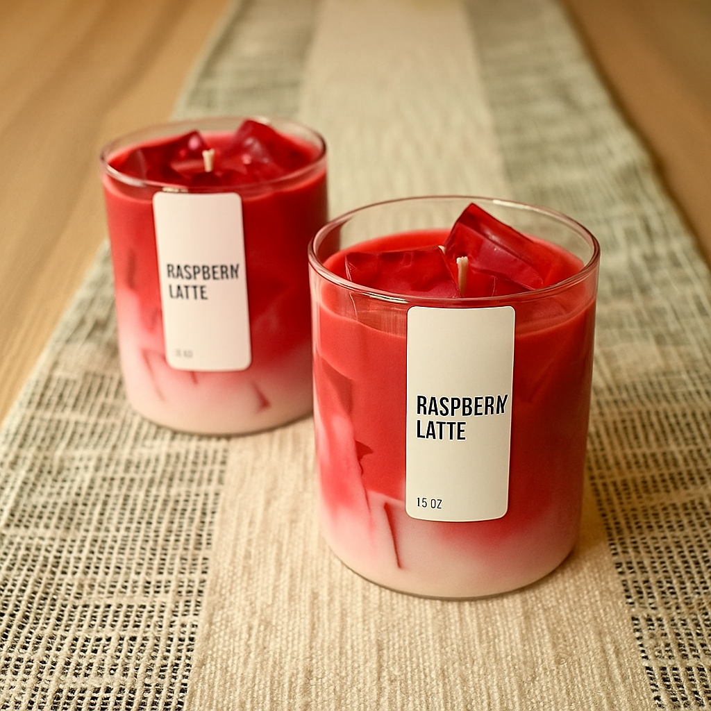 Iced Latte Candle – Realistic Iced Latte Look | Designer Soy Wax (Set of 2)