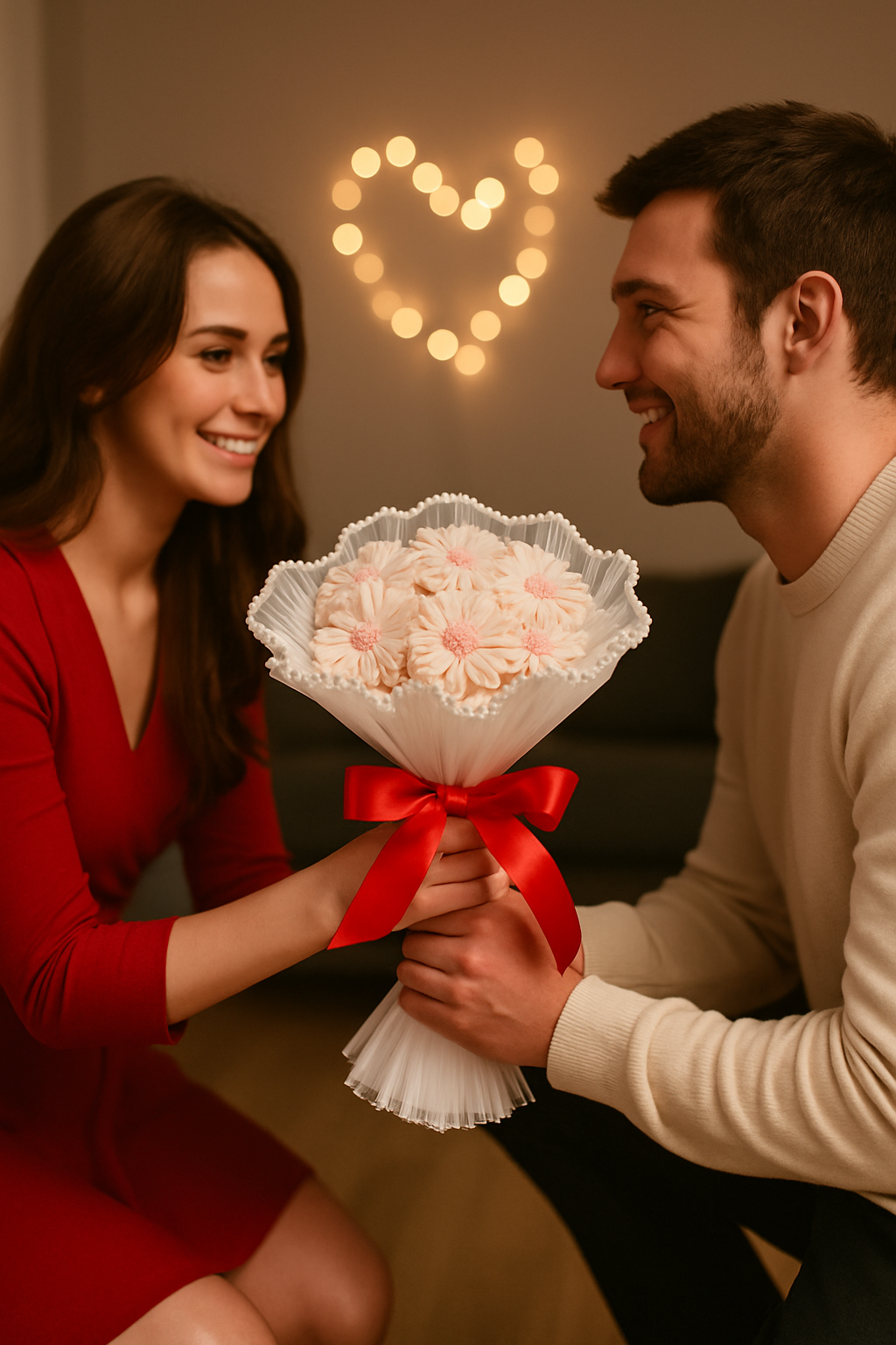 Daisy Flower Candle Bouquet – Handcrafted Scented Gift