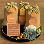 Rustic Dry Fruit & Gourmet Potli Hamper – Custom Anniversary/Festive Gift