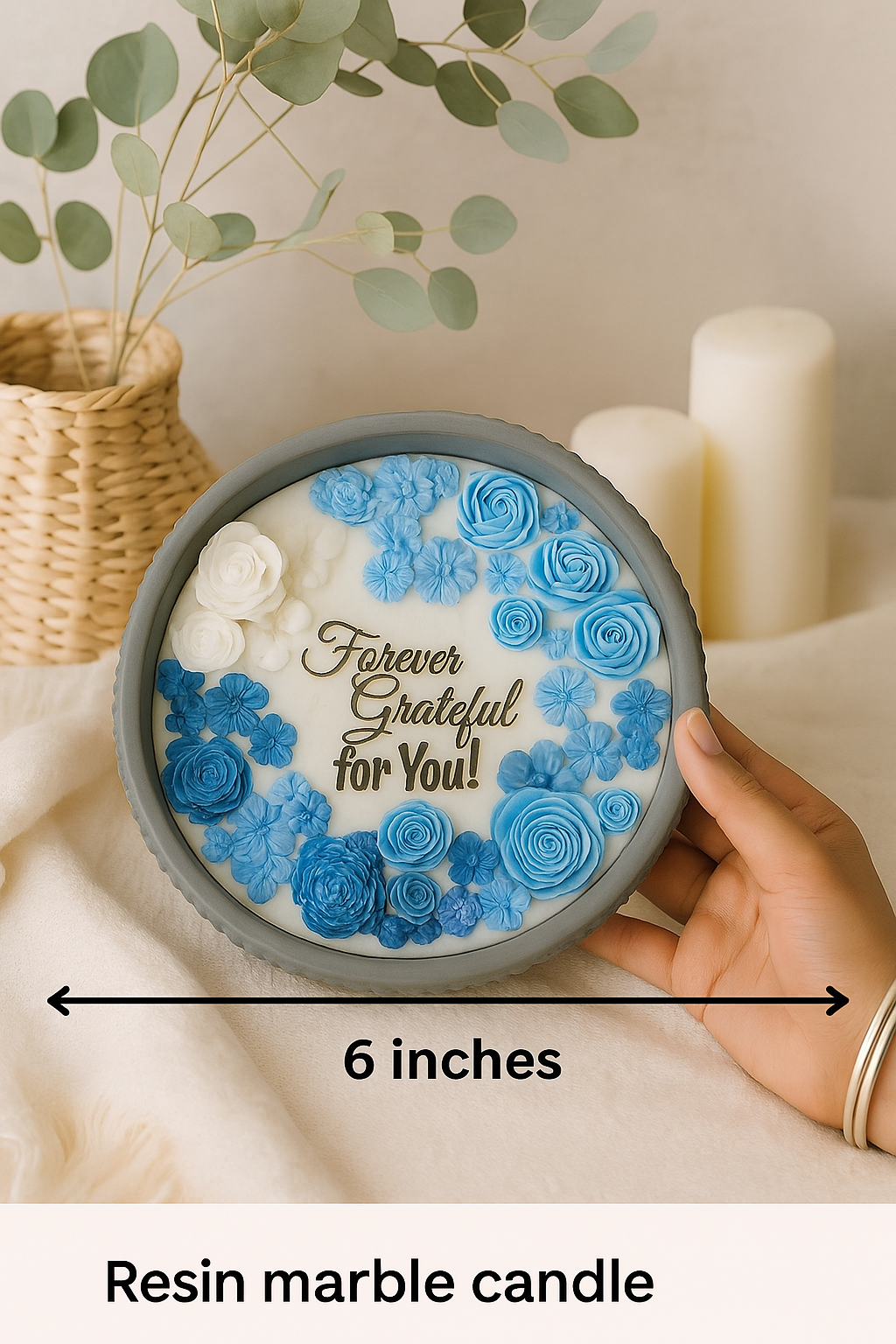 Resin Marble Candle