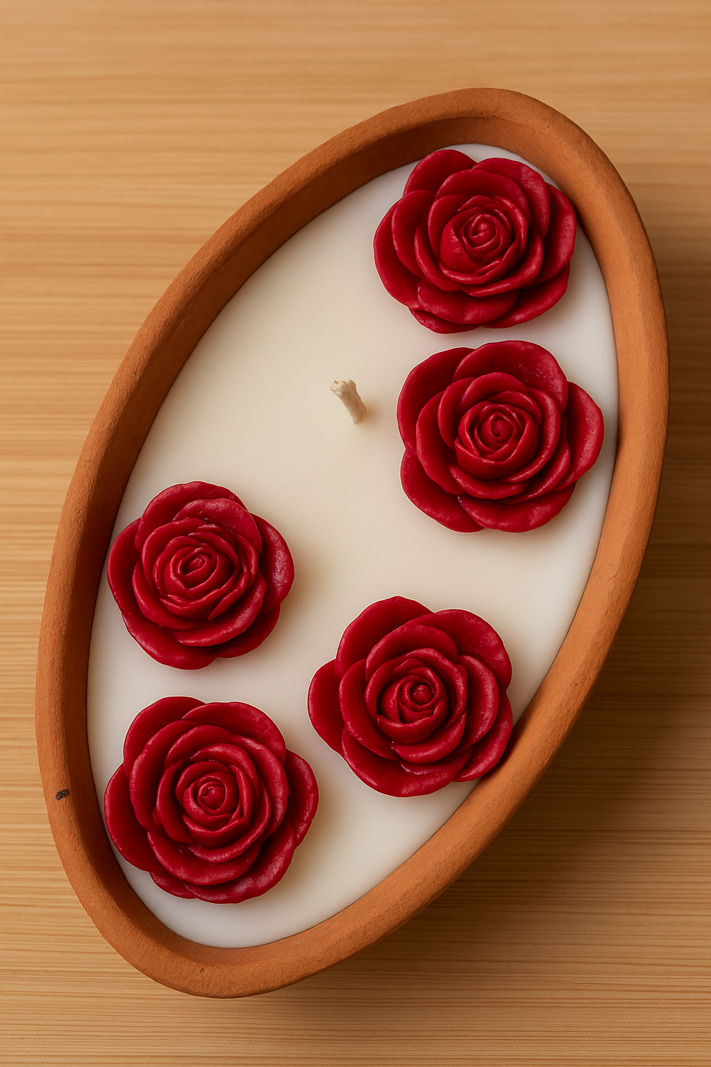 Handmade Floral Terracotta Candle – Natural Soy Wax (Set of 2)