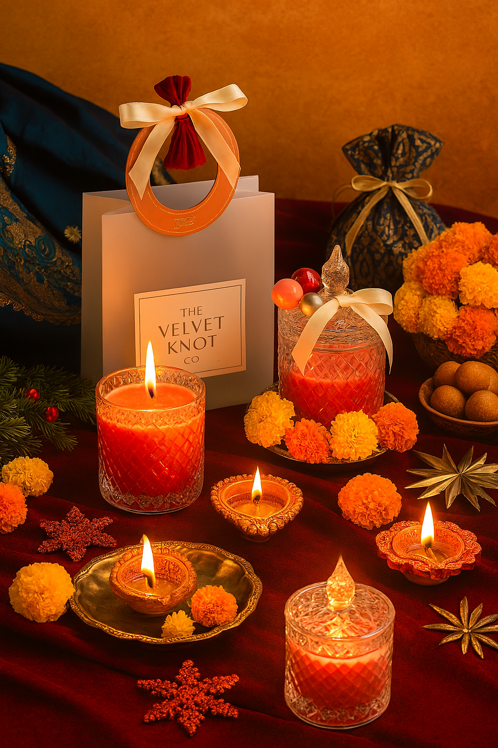 CRYSTAL GLOW Festive Candle Jar (200 ml)