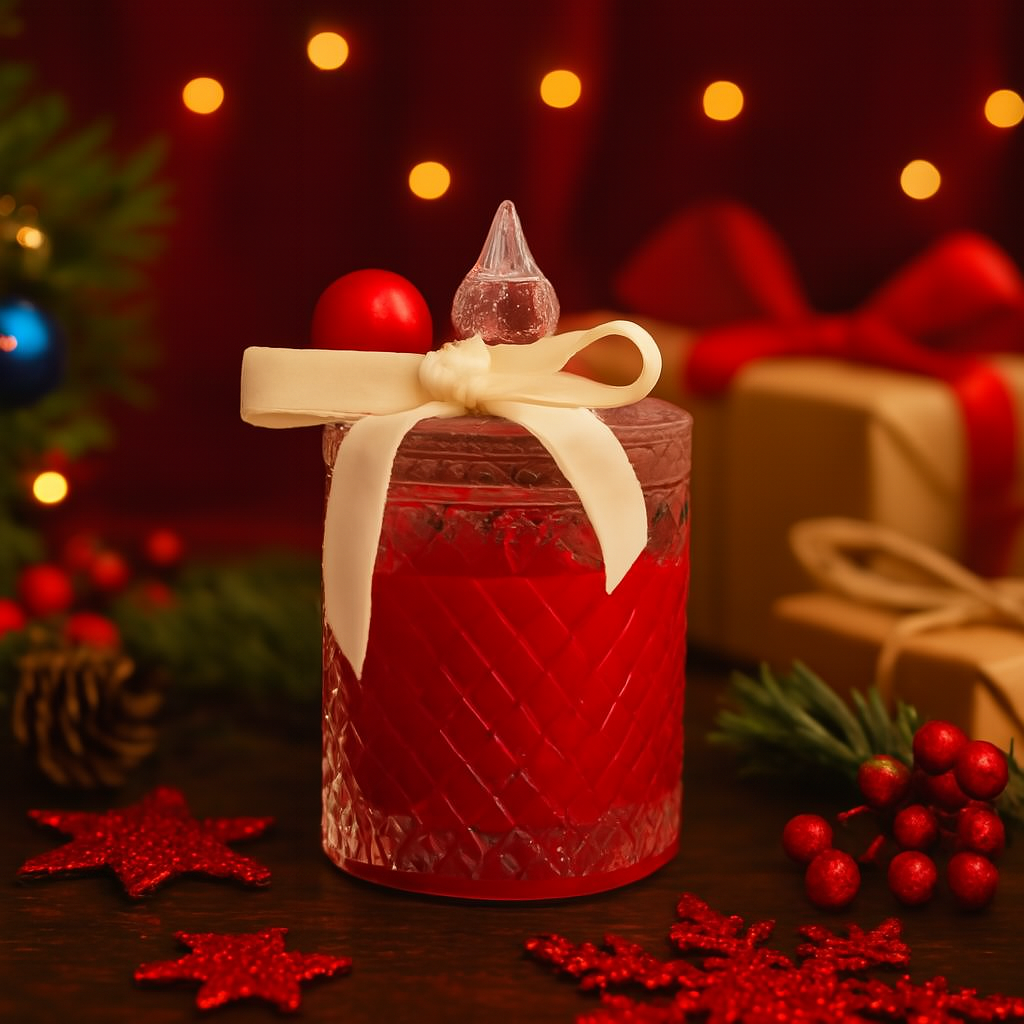 CRYSTAL GLOW Festive Candle Jar (200 ml)