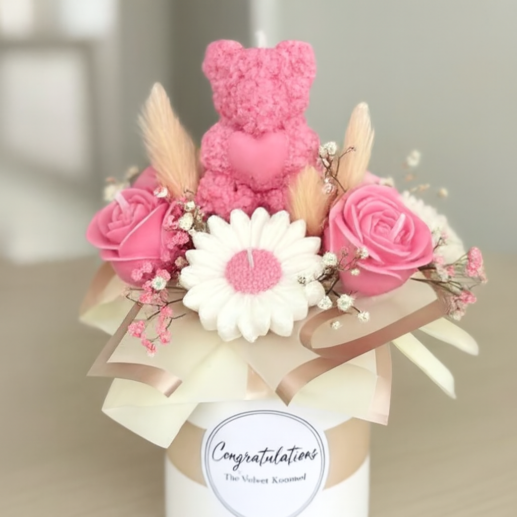Luxury Candle Bouquet – Signature Floral Sculpted Candle Arrangement