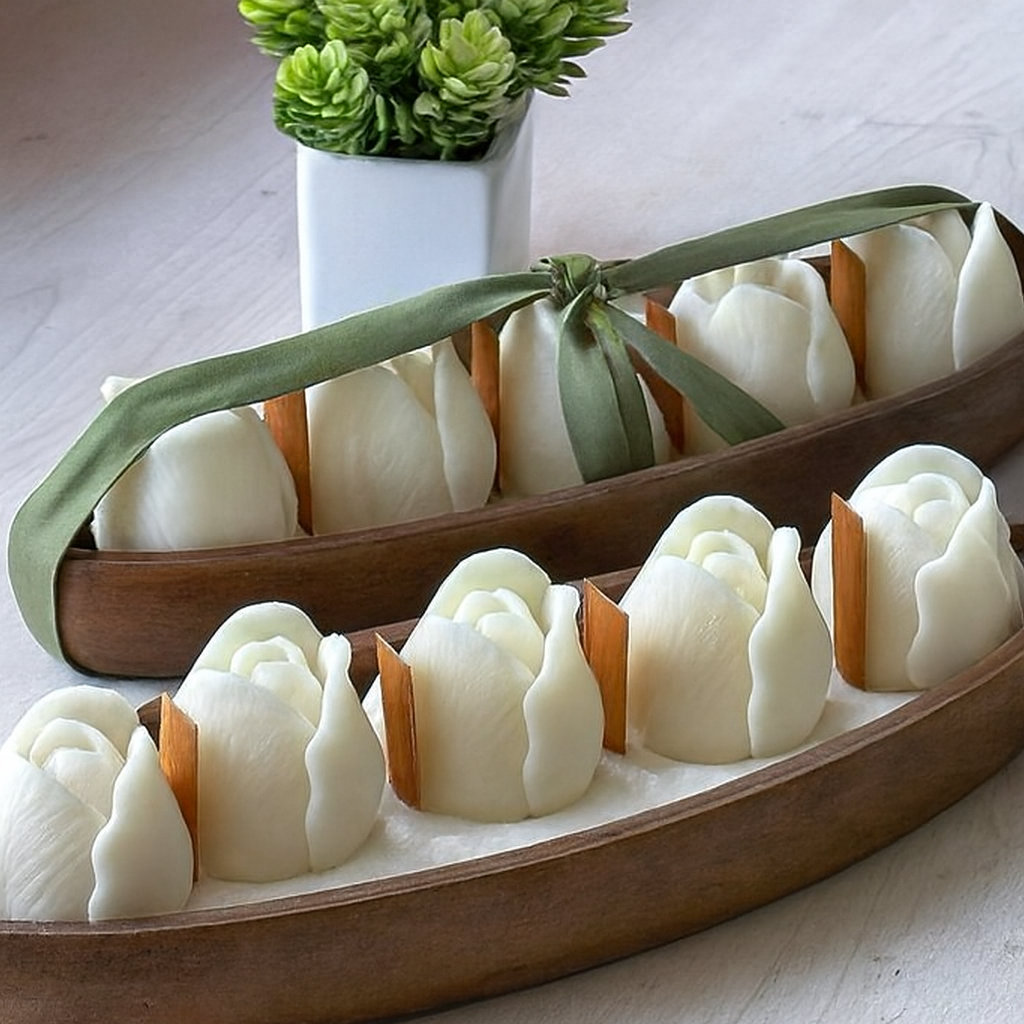 Blushing Tulip Candle Bowl (3 pcs)