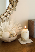 Stone Petal Art Candle