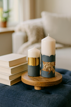 Geode Luxe Pillar Candle Set (Set of 2)