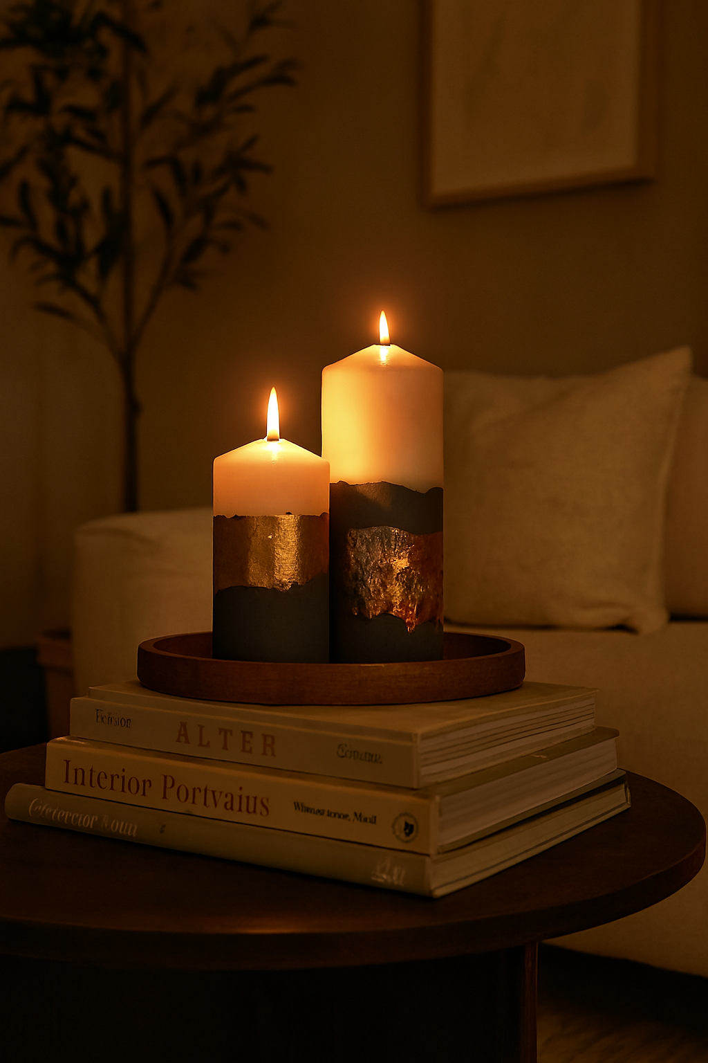 Geode Luxe Pillar Candle Set (Set of 2)