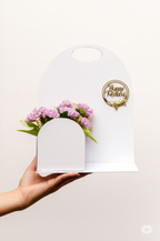 Elegant Rakhi Hamper Holder with Handle & Floral Pocket