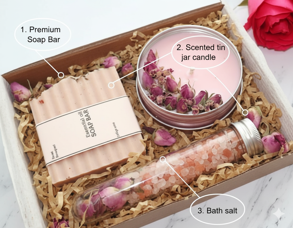 Blush Rose Self-Care Spa Hamper