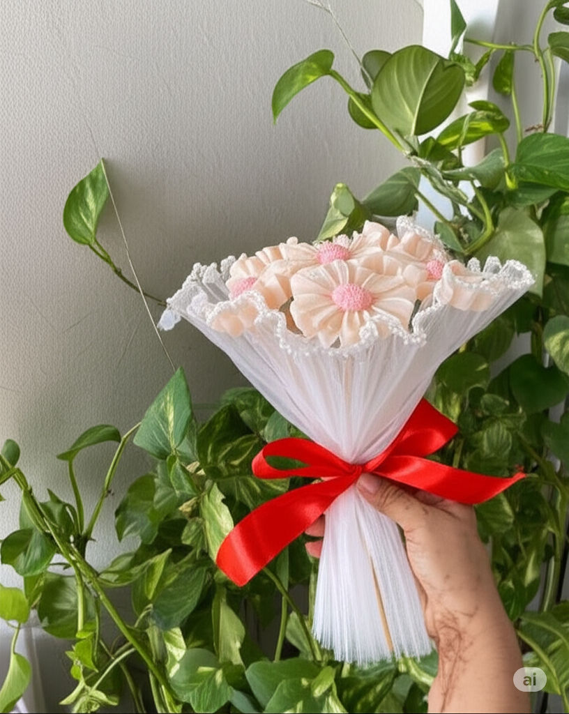 Daisy Flower Candle Bouquet – Handcrafted Scented Gift