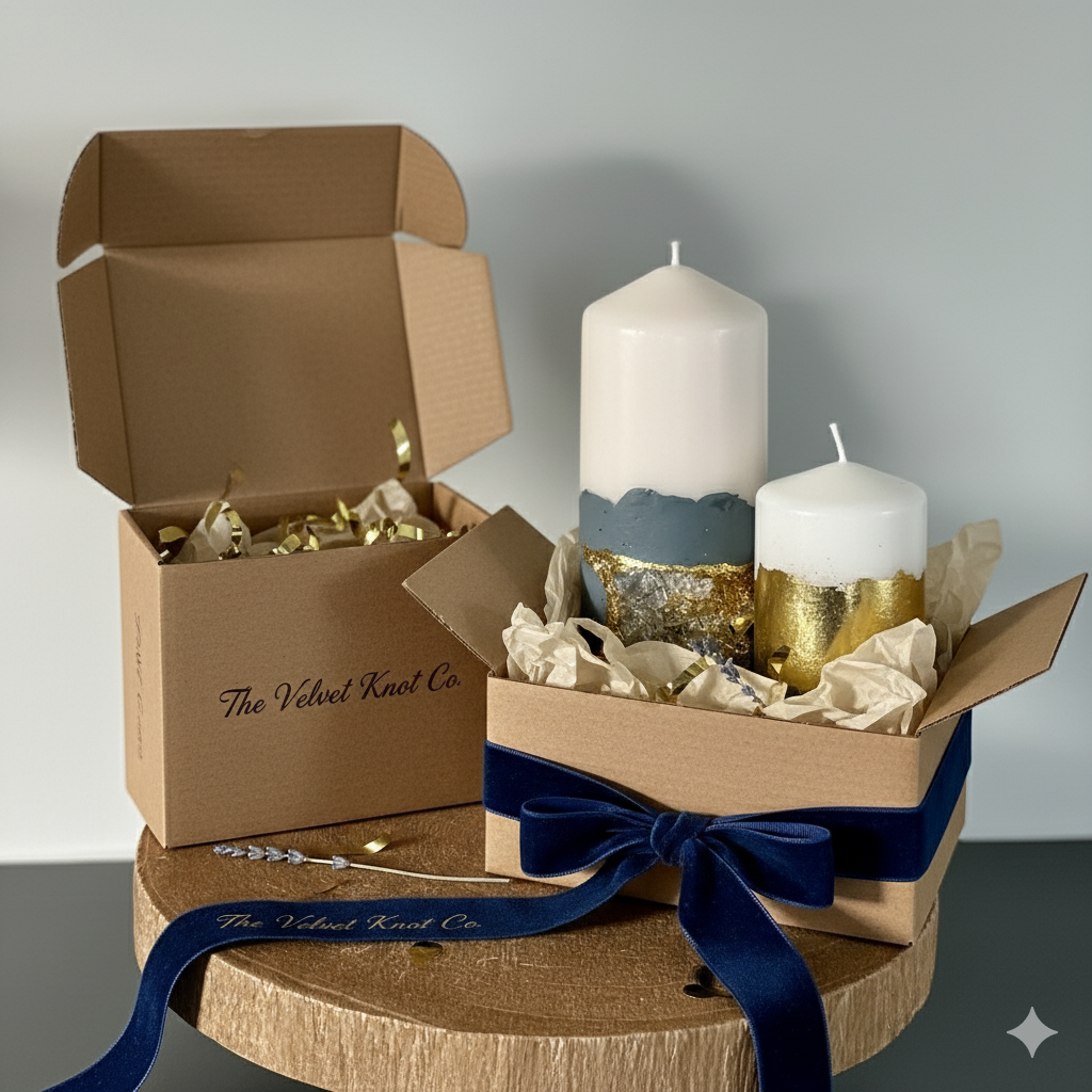 Geode Luxe Pillar Candle Set (Set of 2)