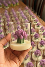 Tulip Bloom Glass Candle (Buy 1 Get 1 Free)
