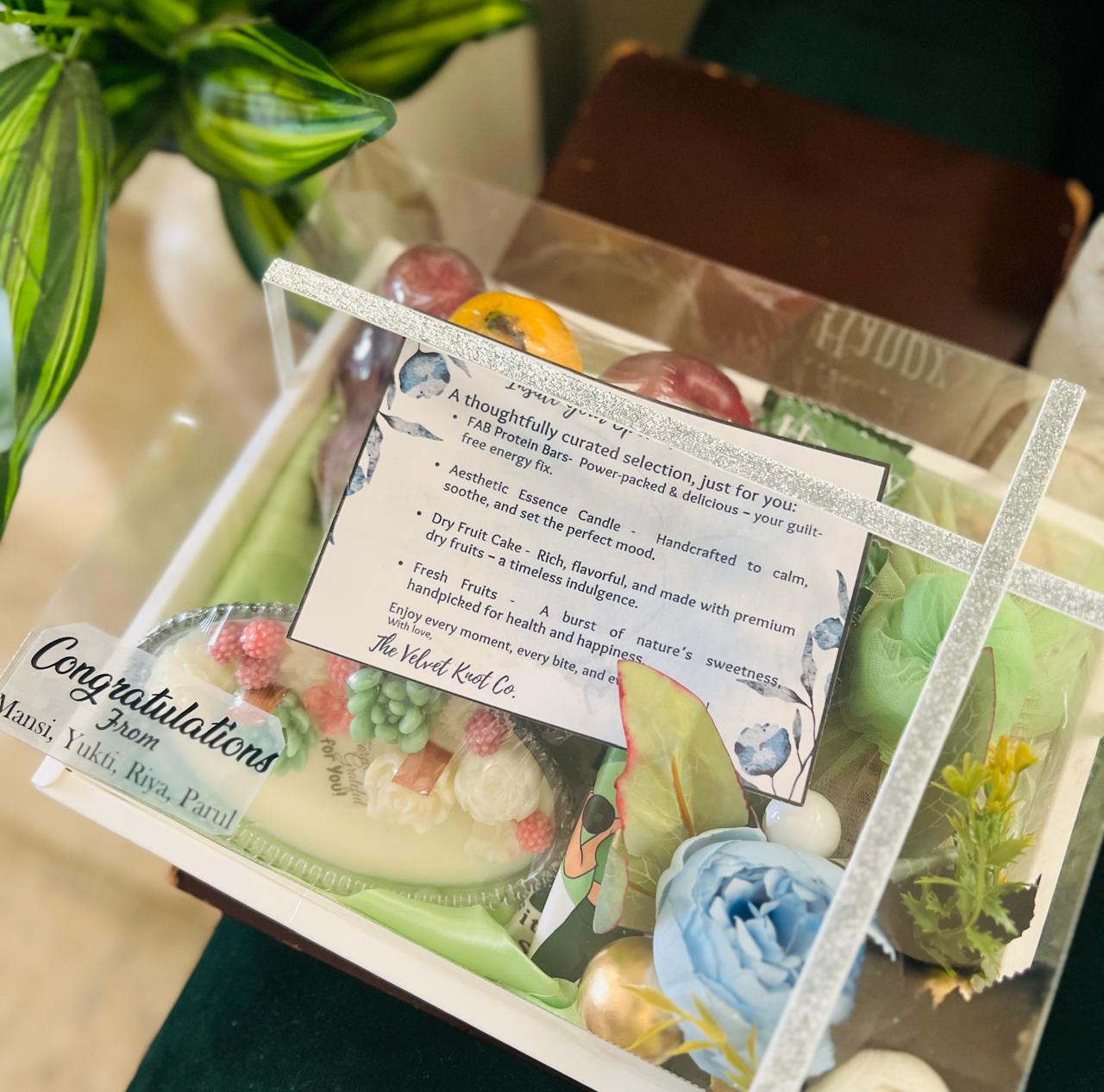Luxurious Celebration Gift Hamper – Gourmet Treats, Candles & Fresh Fruits