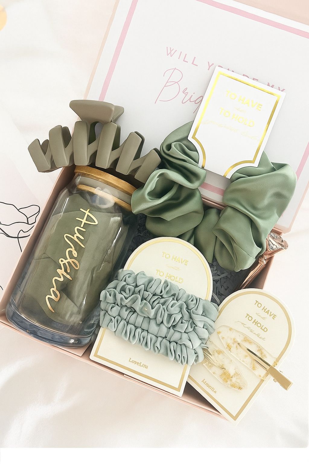 Tie the Knot Bridesmaid Proposal Box – Mix Color Edition
