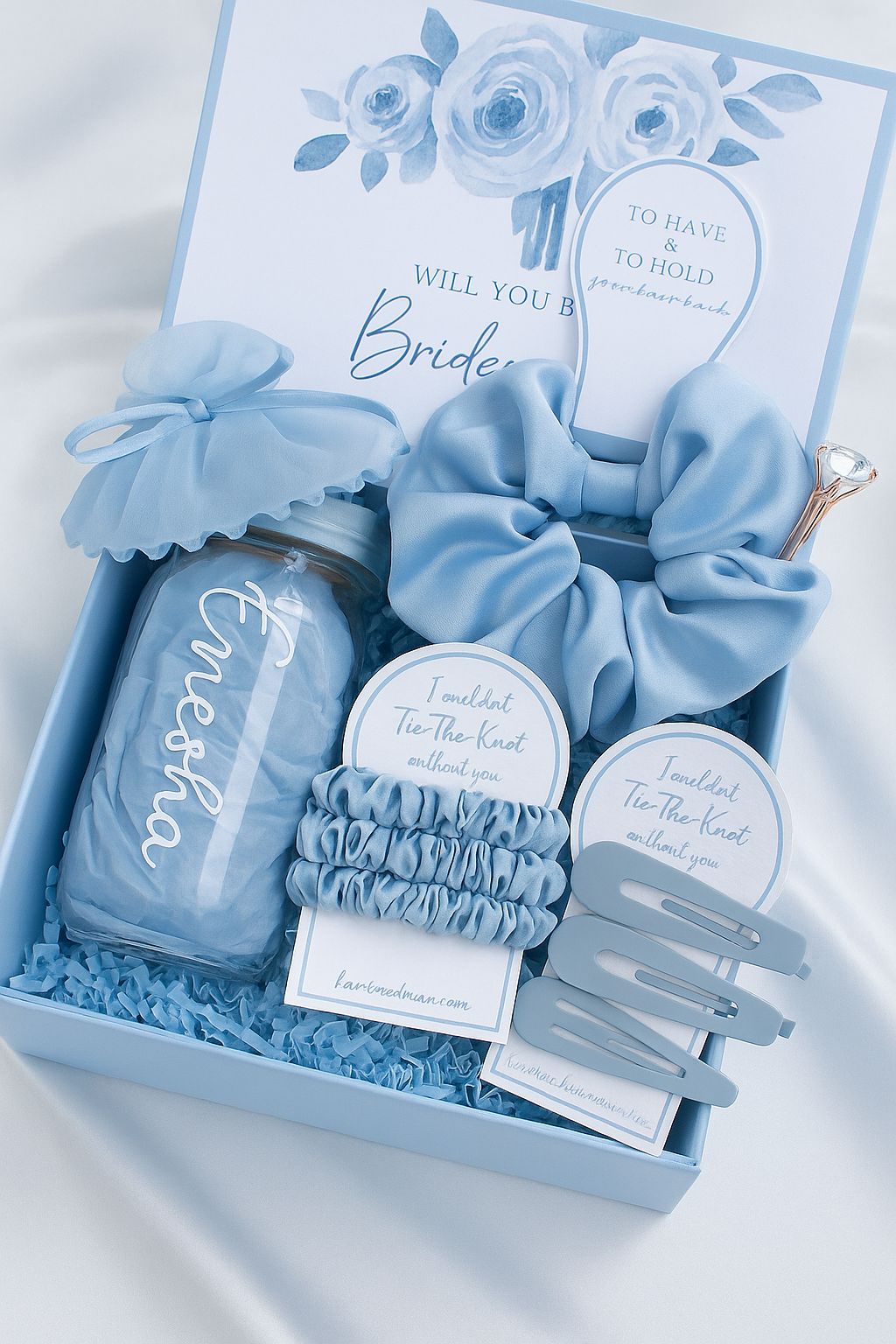 Tie the Knot Bridesmaid Proposal Box – Mix Color Edition