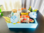 Elegant Blue Handle Gift Hamper – Premium Chocolate & Candle Set