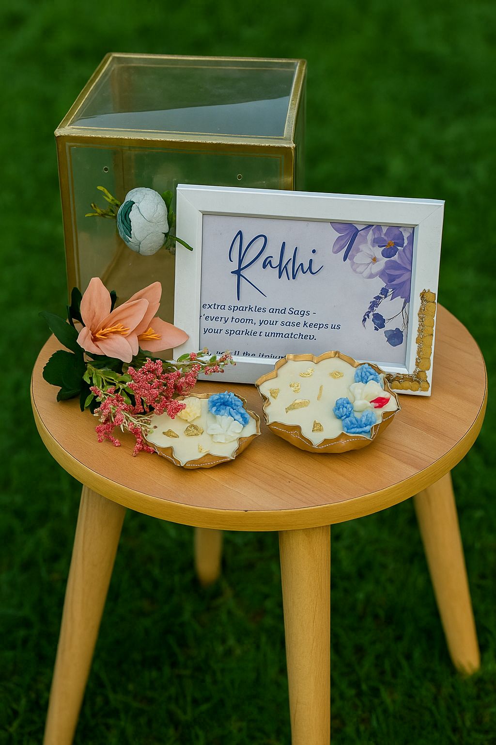 Rakhi Luxe Gift Set – A Touch of Floral Elegance