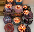 Floral Tin Candle Gift Set – Tuberose, Chamomile, Jasmine & Camellia