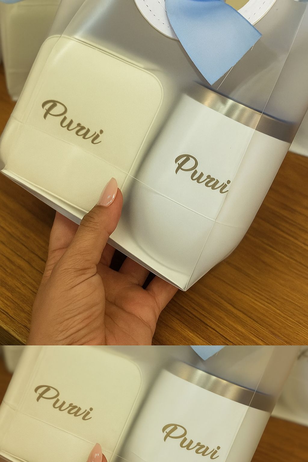 Personalized Gift Set – Leather Handle Carry Bag + Custom Name Jewellery Organiser & Tumbler (MOQ 25)