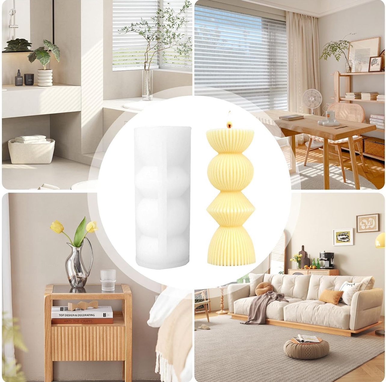 Zen Ripple Sculpt Candle