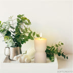 Ribbed Pillar Candle – Midnight Blue