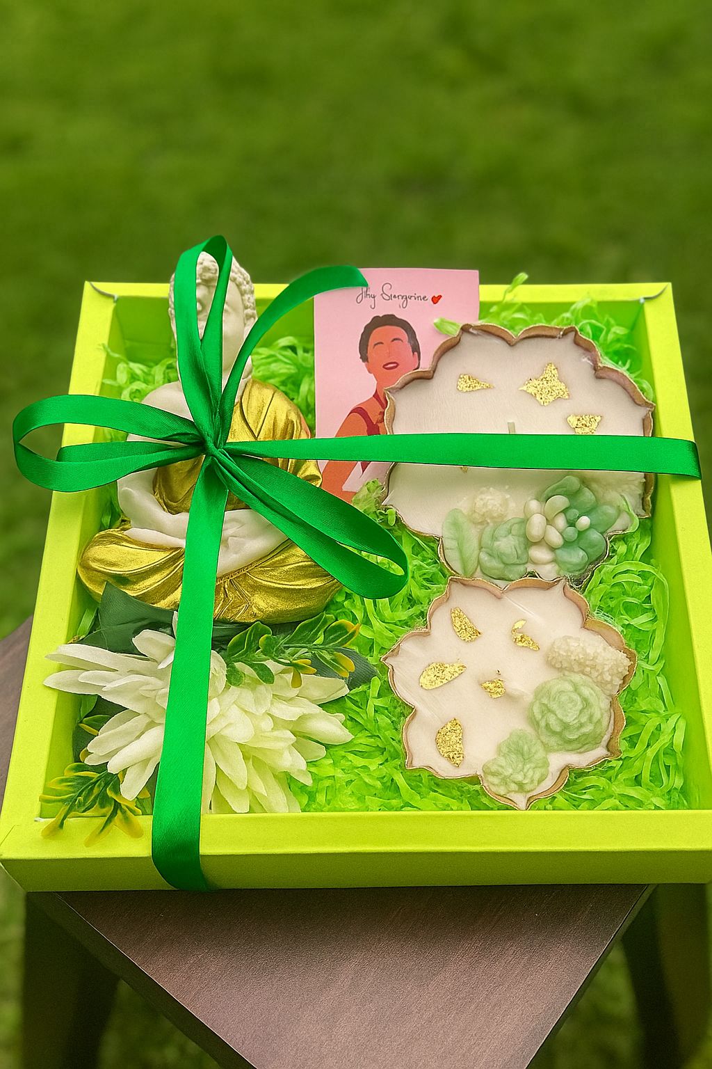 🕊️ Serenity Buddha Gift Box – Botanical Candle Edition