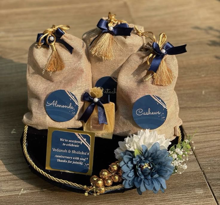 Rustic Dry Fruit & Gourmet Potli Hamper – Custom Anniversary/Festive Gift